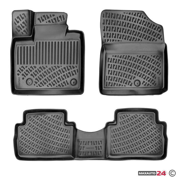 Гумени стелки RizLine съвместими с Hyundai Santa Fe IV Facelift  Hybrid 2020-2023