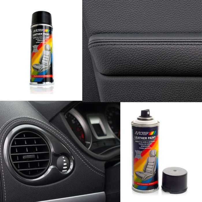 Спрей за винил и кожа Motip черен