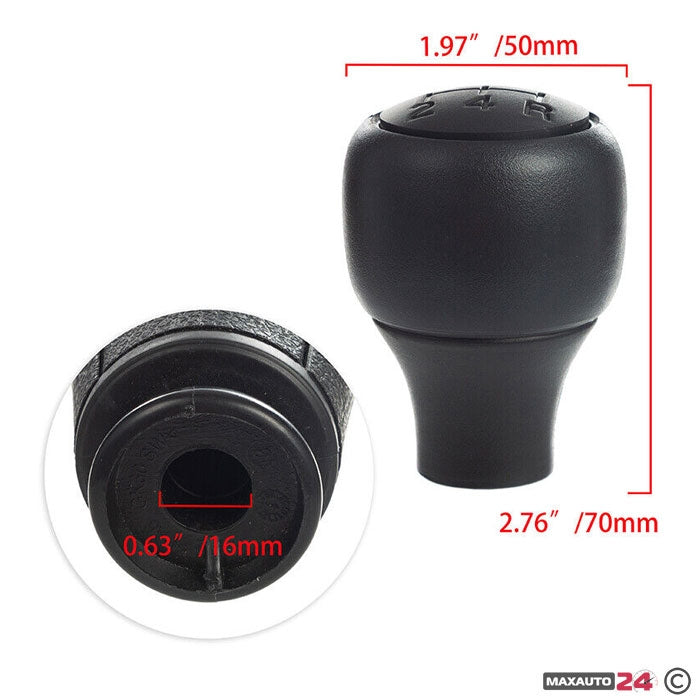 Топка за скоростен лост съвместима с Ford Ranger - 5 скорости - Черна