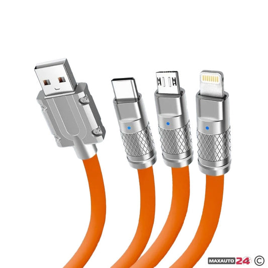 Кабел за зареждане 3 в 1 - PG69 (оранжев)