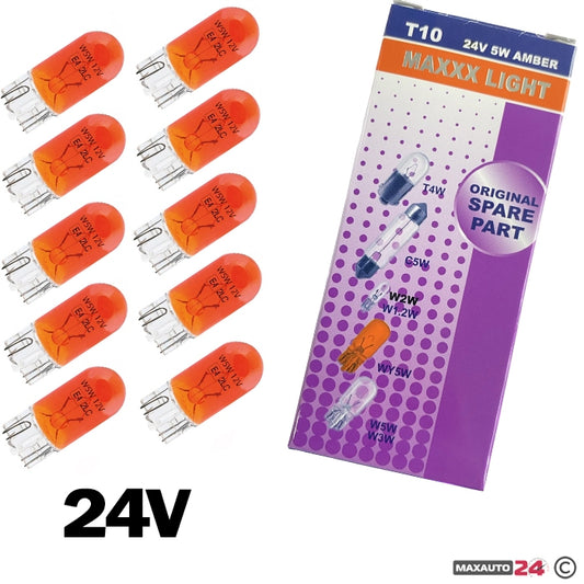 Крушки Maxxx Light Т10 5W - 24V 10 БР/КУТИЯ