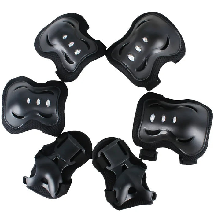 Детски наколенки РА423 - 6бр / к-т - ЧЕРНИ