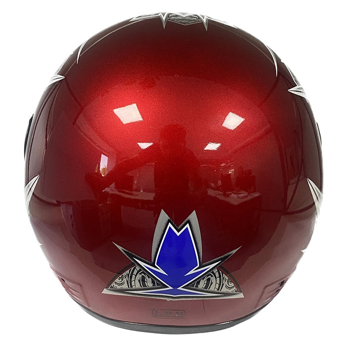 Каска мото 106-7 - M - Червено / Синьо