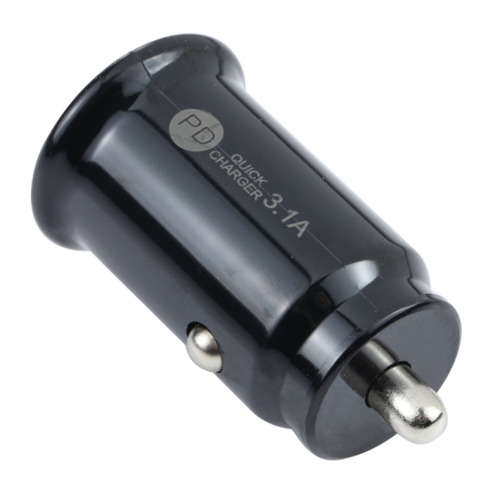 АДАПТЕР ЗА ЗАПАЛКА PG320 БЯЛ/ЧЕРЕН USB+TYPE C