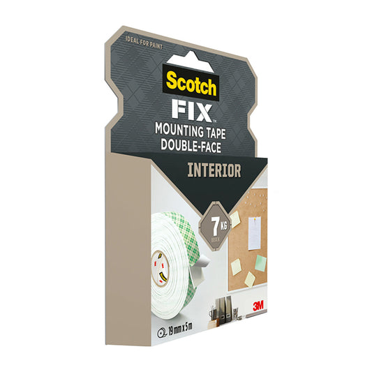 Двойнолепящо тиксо 3M Scotch FIX  19мм х 5м до 7кг Интериор