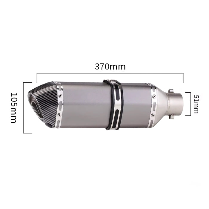Гърне за мотоциклет PA932 - 40см - СИВО С КАРБОН
