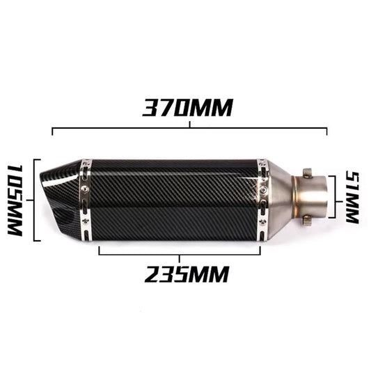 Гърне за мотоциклет PA549 - 40см - ЧЕРЕН МАТ