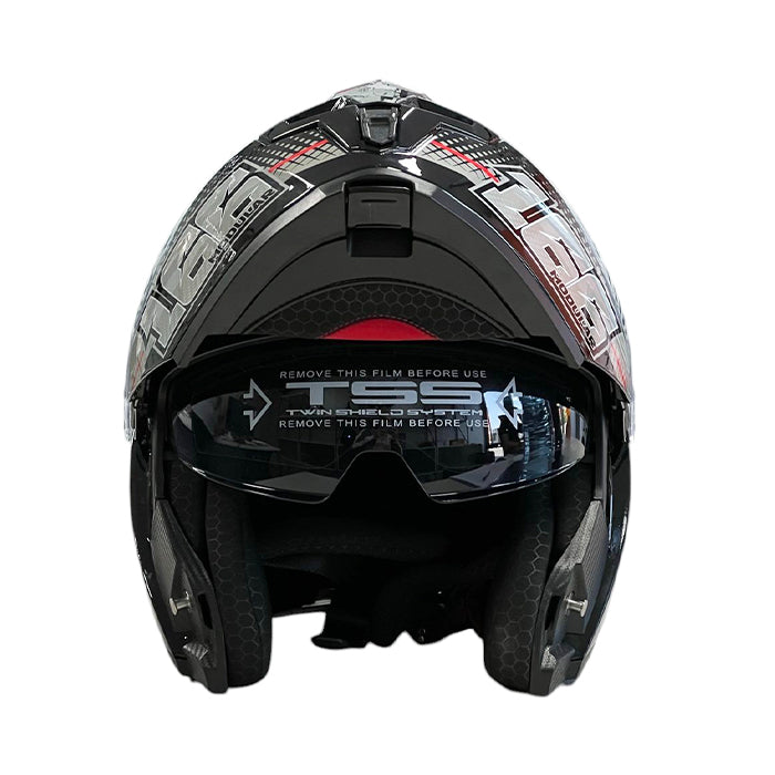 Каска 166 - Размер L - Черно/Червено