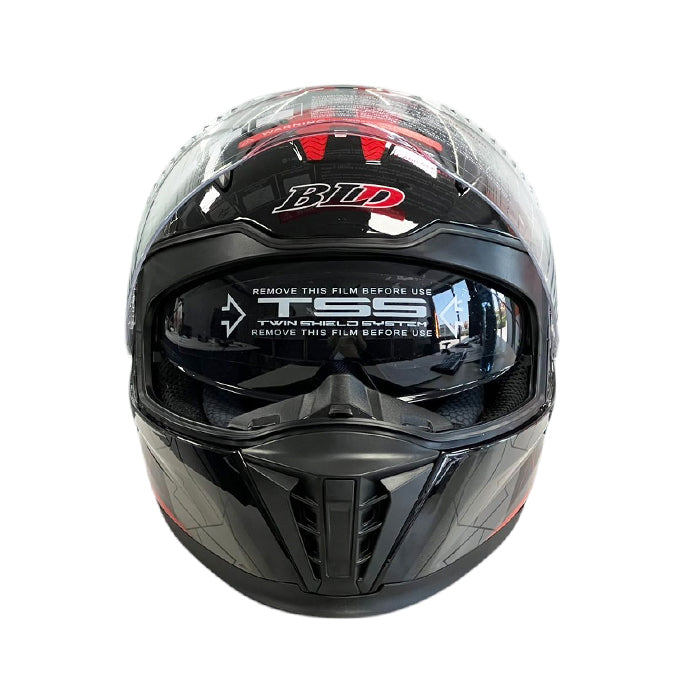 Каска M69 - Размер M - Черно/Червено