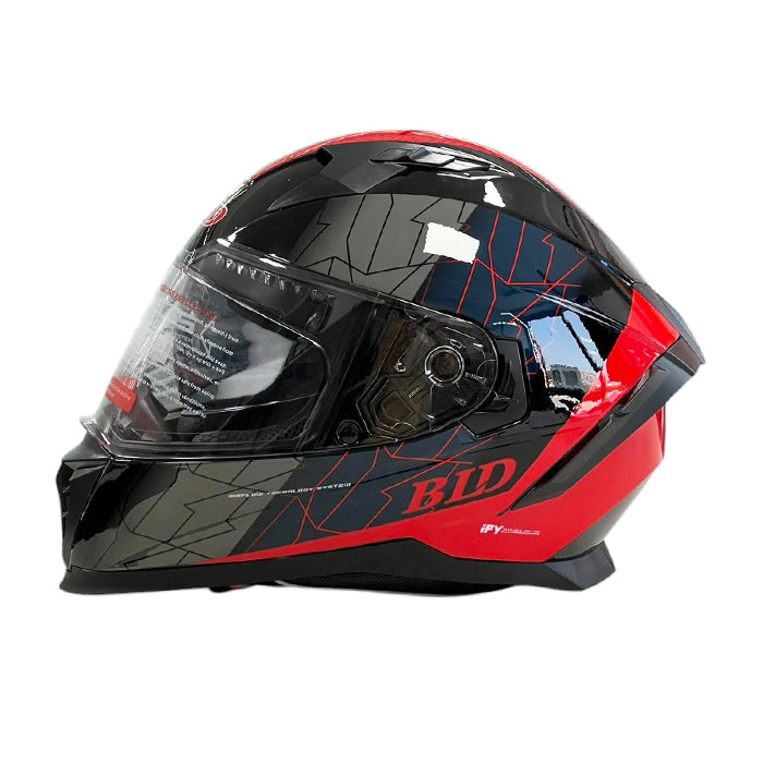 Каска M69 - Размер L - Черно/Червено