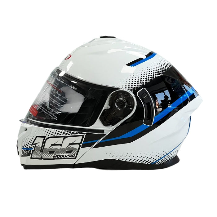 Каска 166 - Размер S - Бяло/Синьо