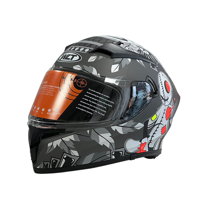 Каска за мотор 108 - размер S - Matt Grey 4