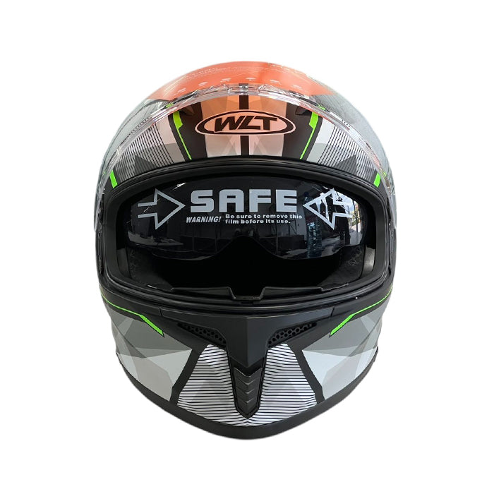 Каска за мотор 108 - размер S - Matt Black/Green