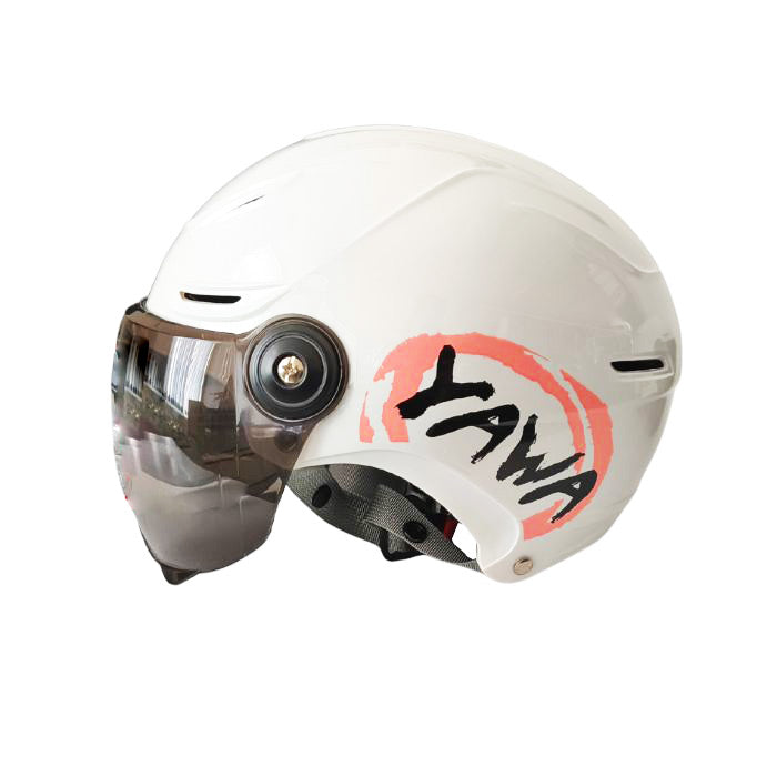 Каска за мотор PA523 с визьор - бял гланц