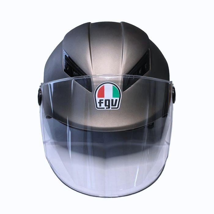 Каска за мотор - PA538 С Визьор и Спойлер - Сива