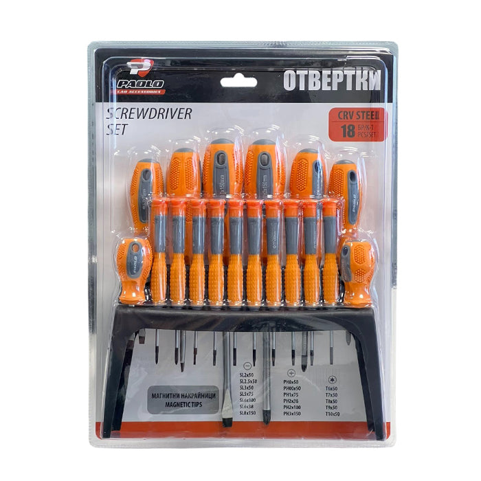 Магнитни отвертки на стойка 3241 18БР/К-Т