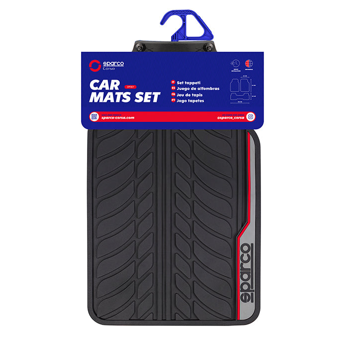 Стелки гума Sparco SPF507RD 4БР/К-Т Черно/Червено