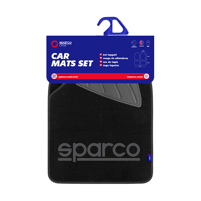 Стелки мокет SPC1902A Sparco Черни-Сиви 4БР/К-Т