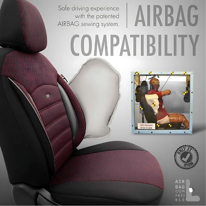 Тапицерия за седалки Otom Sport Plus PLS103 (черно/бордо)