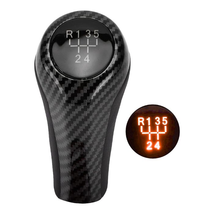 Топка за скоростен лост PA756 - 5 Скорости - Светеща - Карбон